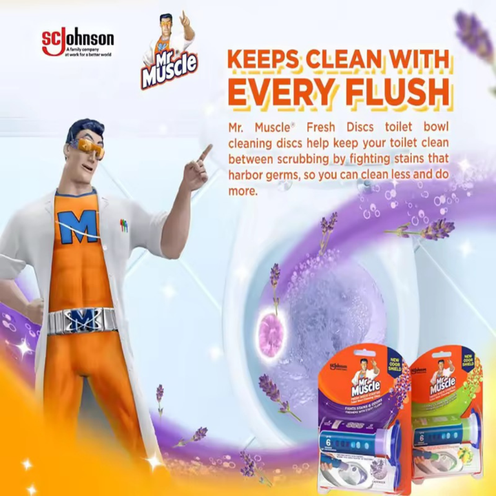 Mr Muscle Fresh Floral Starter Disc 6 discs/ 38g