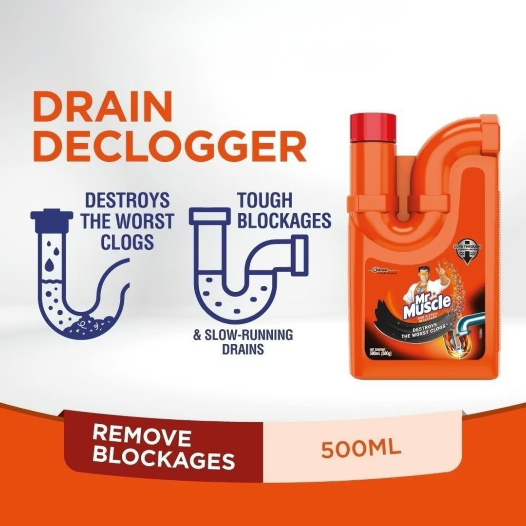 Mr Muscle Drain Declogger 500ml