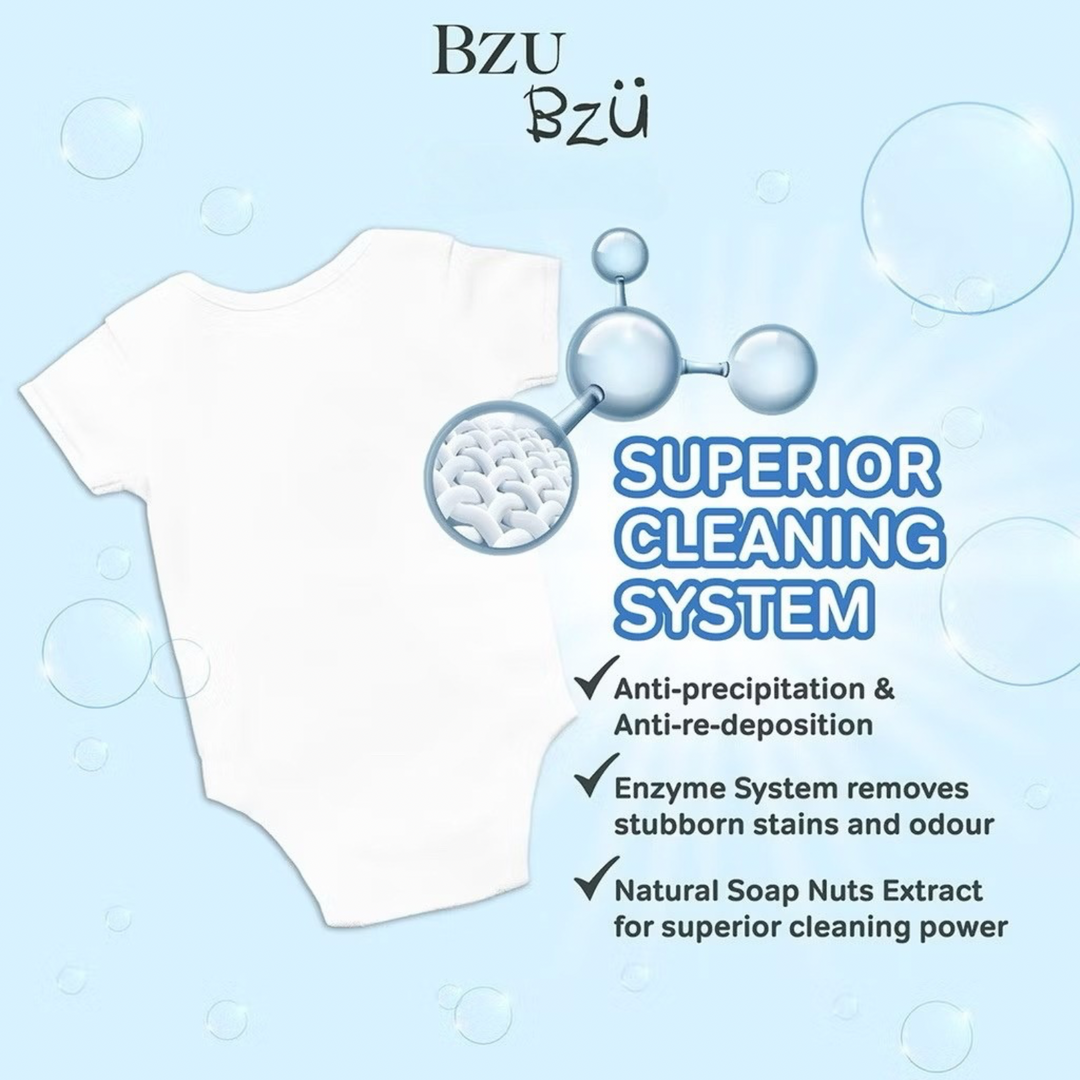 BzuBzu Baby Laundry Detergent Softener 2-In-1 800ML Refill