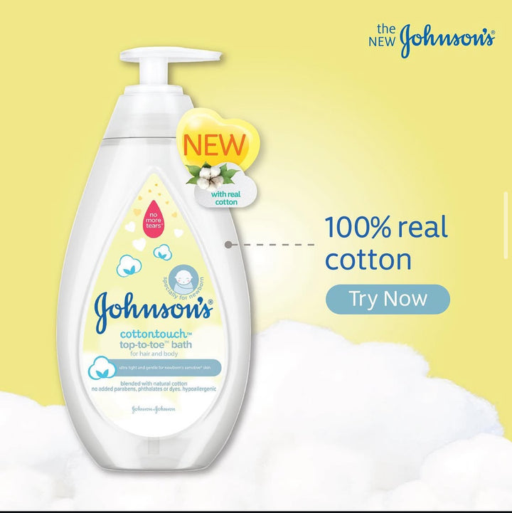 Johnsons Cottontouch Top To Toe Bath 500ml