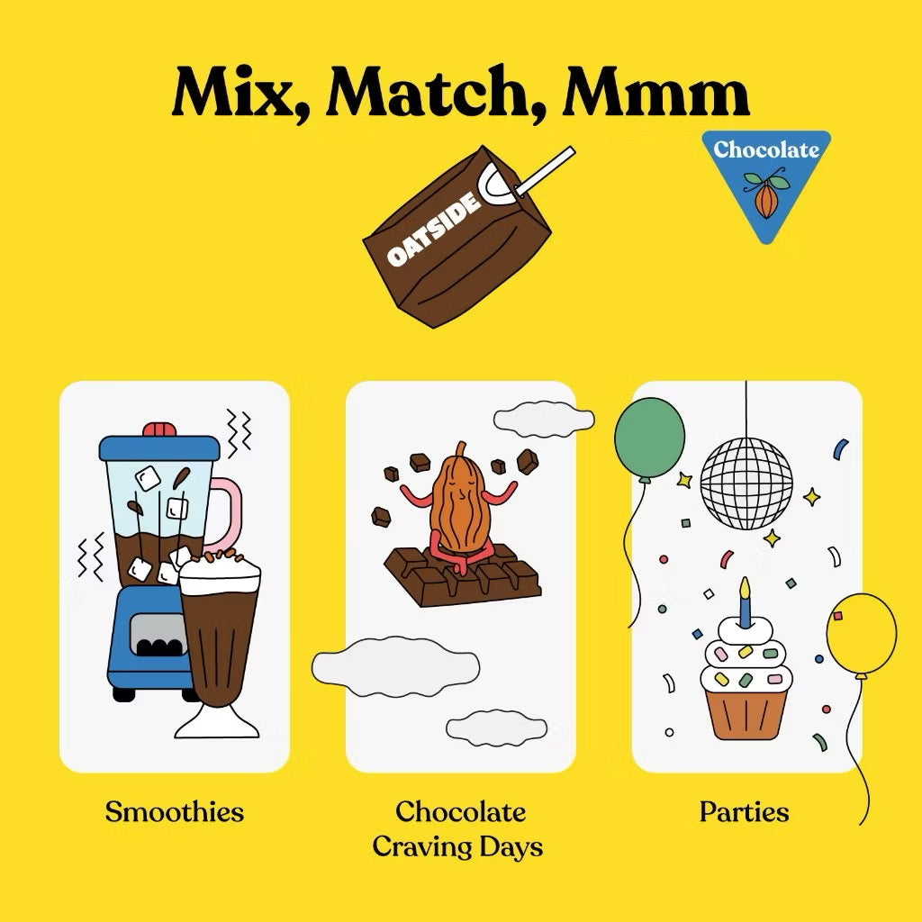 Oatside Chocolate Oat Milk 200ml (Pack of 3)