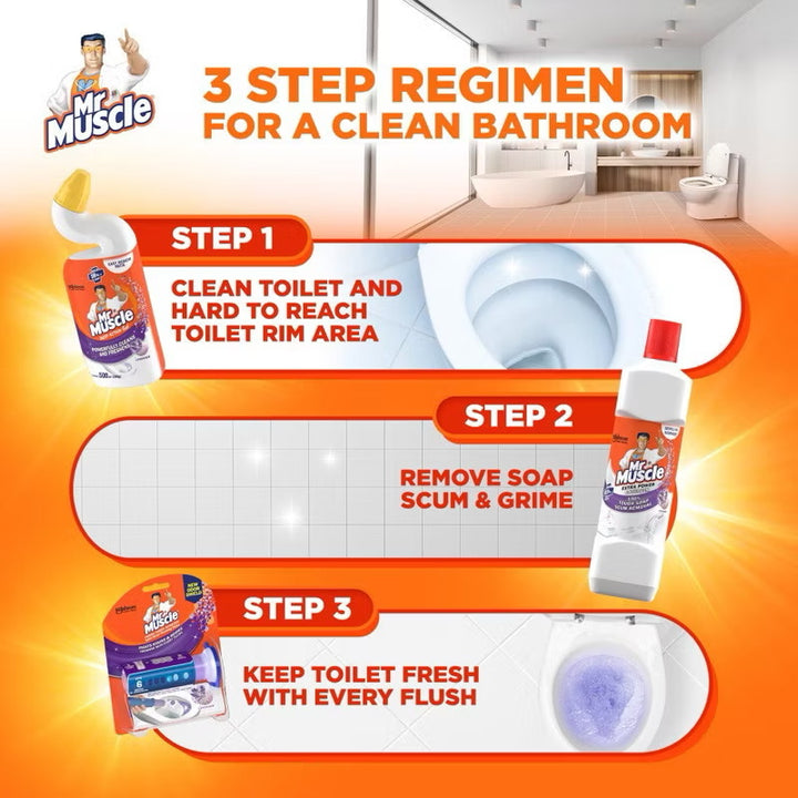 Mr Muscle Multipurpose Toilet & Bathroom Cleaner Citrus (Twin Pack) 500ml X 2