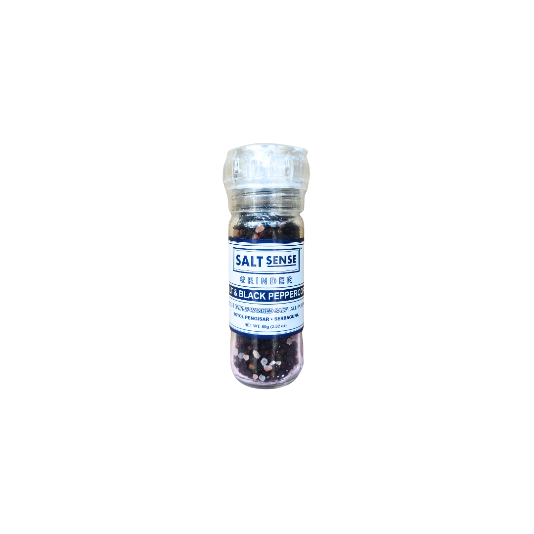 Saltsense Salt & Black Peppercorn Grinder Iodised 80G