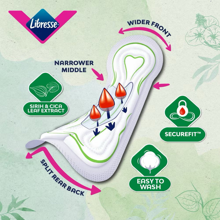 Libresse Daun Sirih Odour Care Maxi Wing 24cm (3X16) Big Value Pack