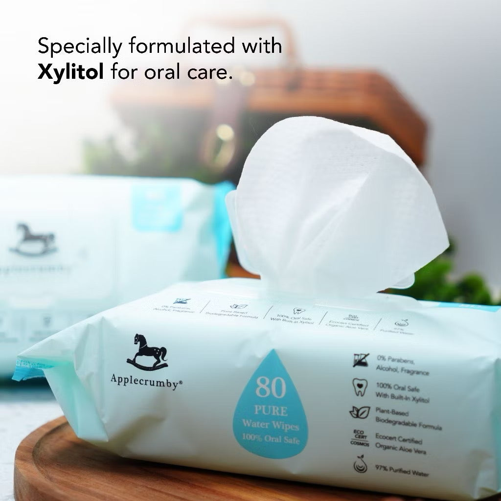 Applecrumby Pure Water Wipes 80Sx2 Twin Pack