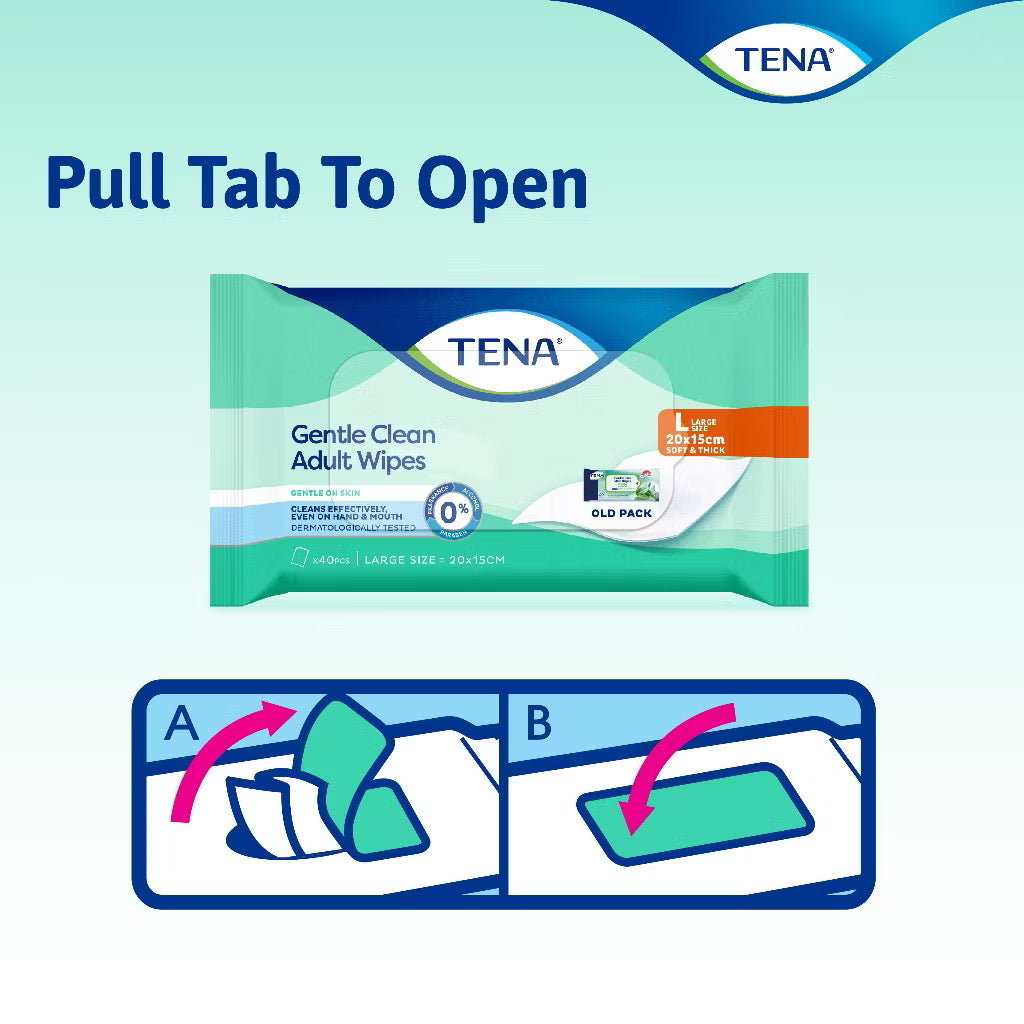 TENA Gentle Care Wet Wipes 40s