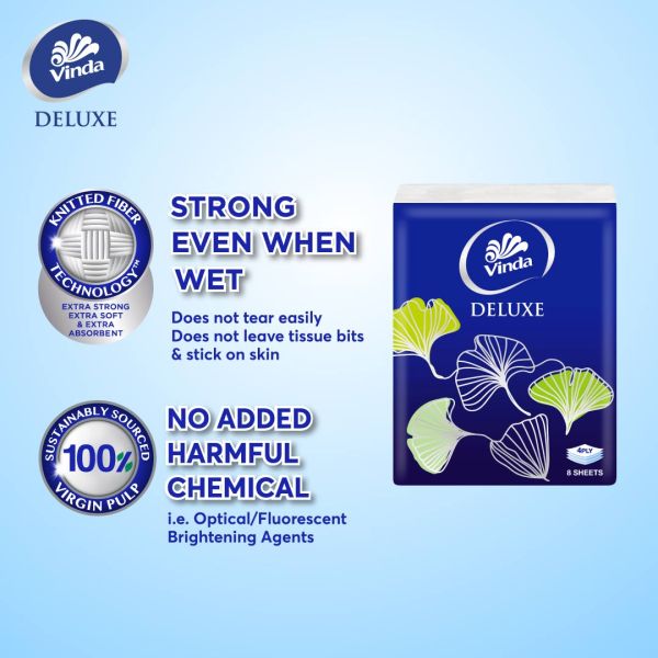 VINDA Deluxe Hanky 4 ply 8S x 10