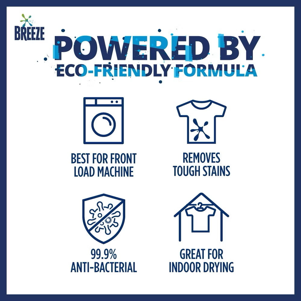 Breeze Liquid Laundry Detergent 1.5kg Refill Pack or Clothes Washing