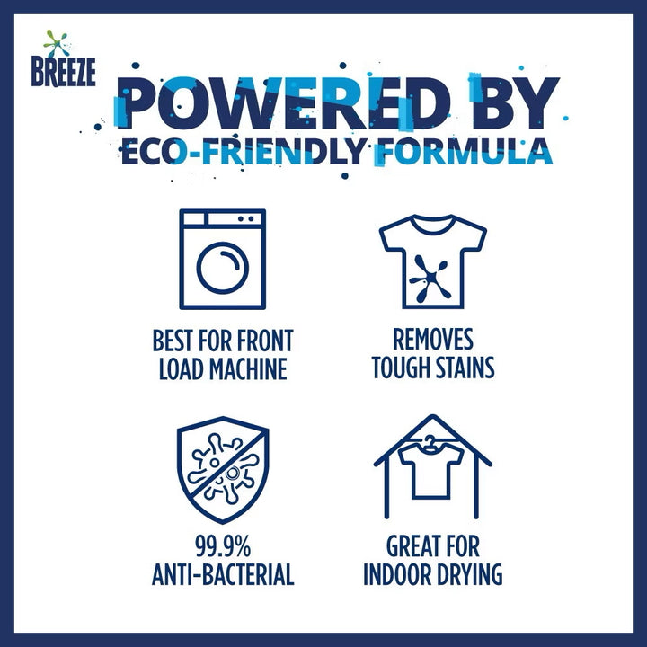 Breeze Liquid Laundry Detergent 1.5kg Refill Pack or Clothes Washing