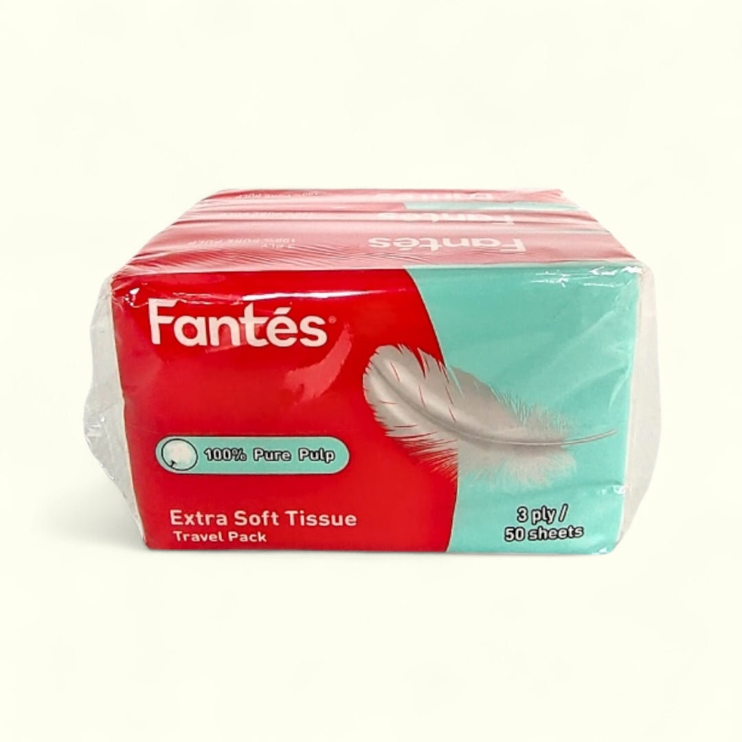 Fantes Extra Soft Tissue Travel Pack 3ply 3 pack x 50 sheets