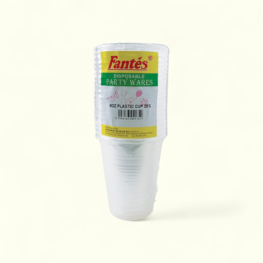 Fantes Disposable Plastic Cup 8Oz X 20S