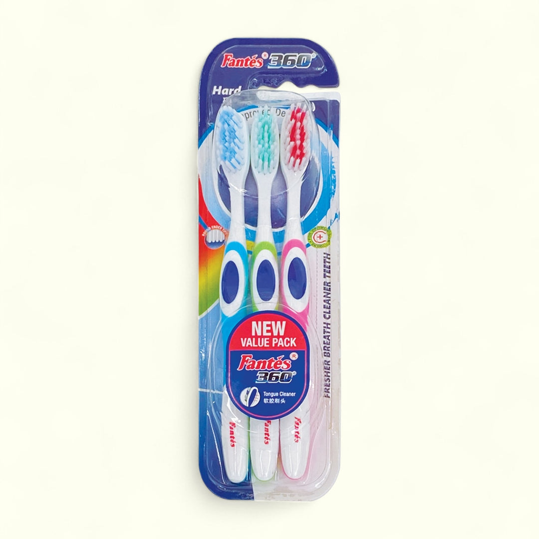 Fantes Toothbrush 360 Value Pack 3 toothbrushes