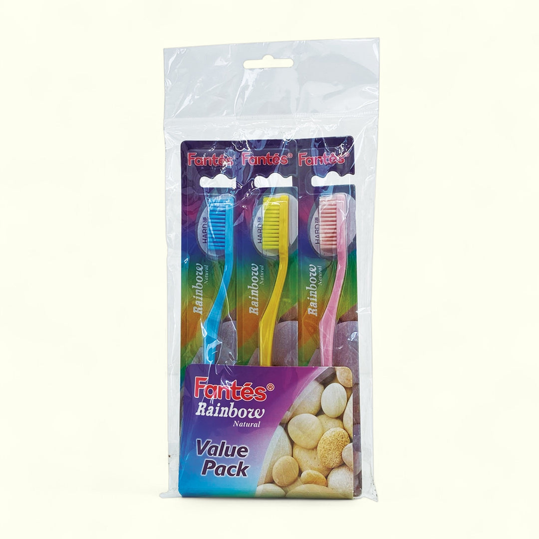 Fantes Toothbrush Value Pack of 3 - Rainbow