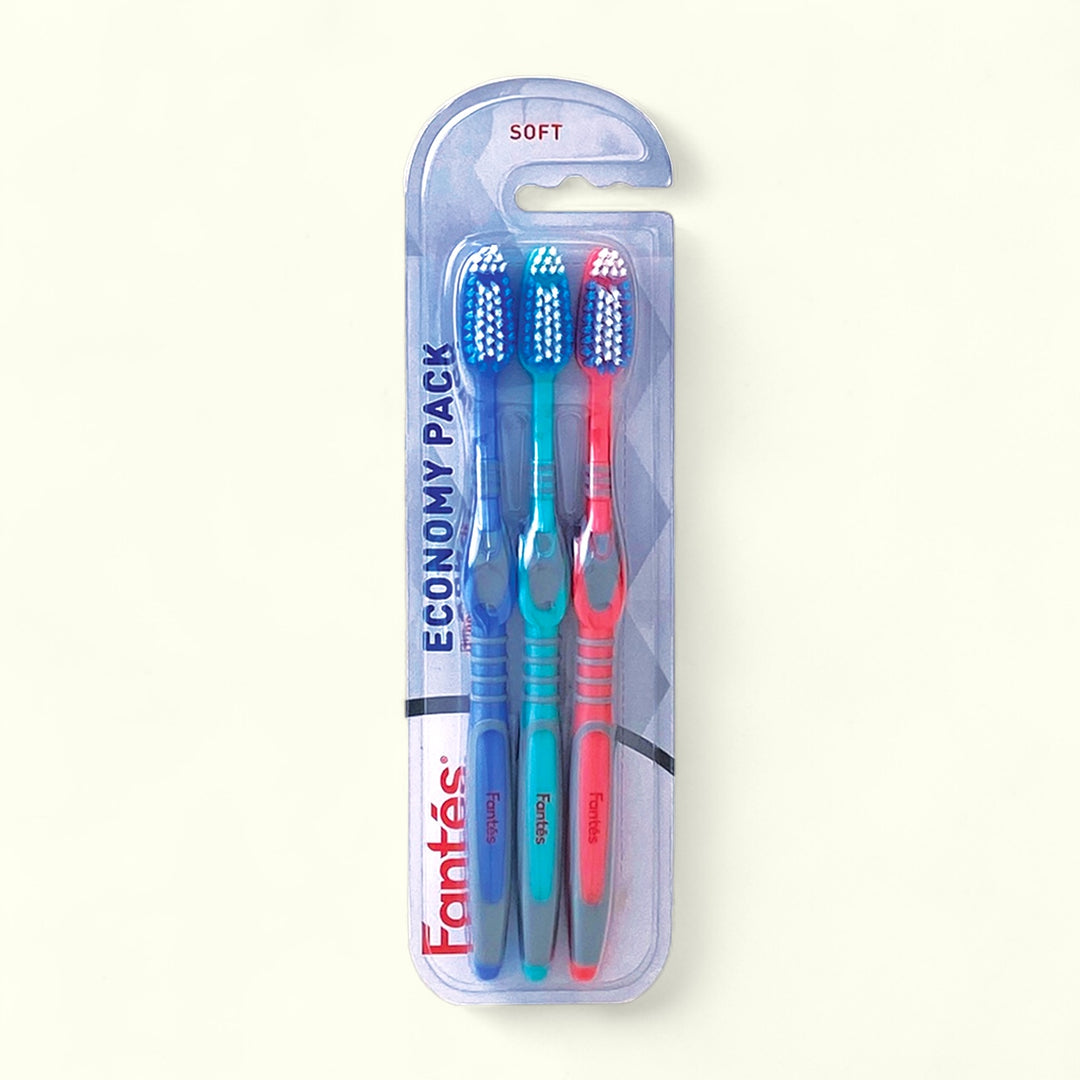 Fantes Toothbrush Economy Pack 3 toothbrushes