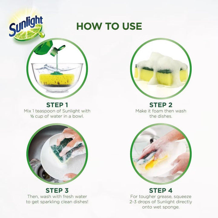 Sunlight Dishwash Liquid 800ML — Concentrated Dishwashing Liquid for Home Use