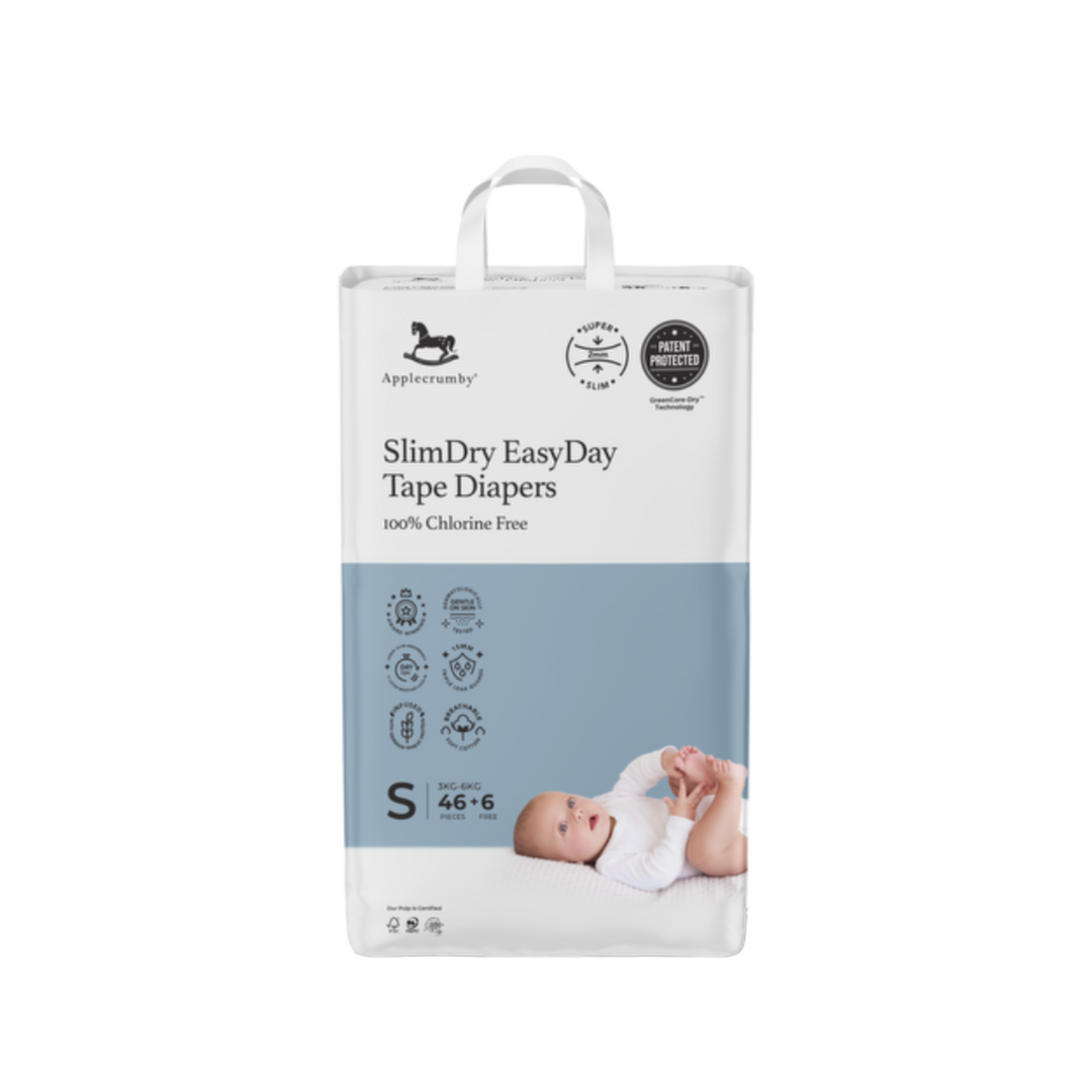 Applecrumby Slimdry Easyday Tape Diapers S46+6 Mega