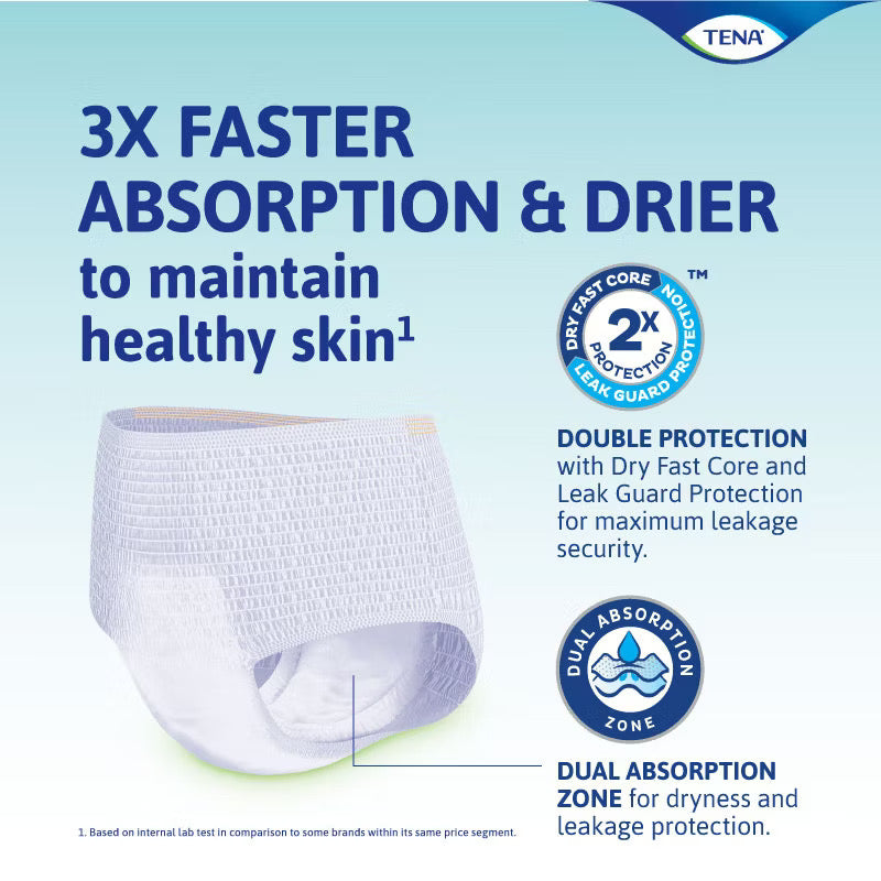TENA Value Adult Diaper (Pants) for Reliable Comfort and Incontinence Protection - M10/L10/XL8