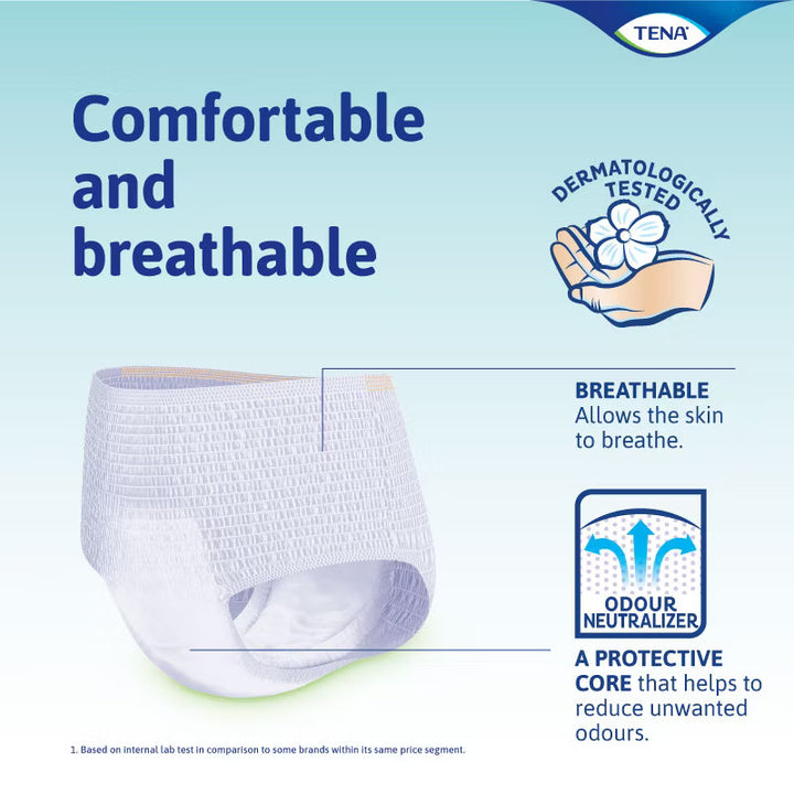 TENA Value Adult Diaper (Pants) for Reliable Comfort and Incontinence Protection - M10/L10/XL8