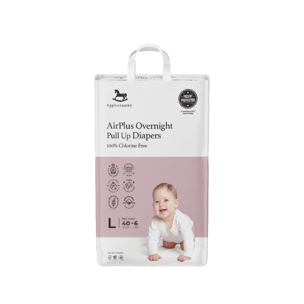 Applecrumby Airplus Overnight Pull Up Diapers L40 + 6 Mega
