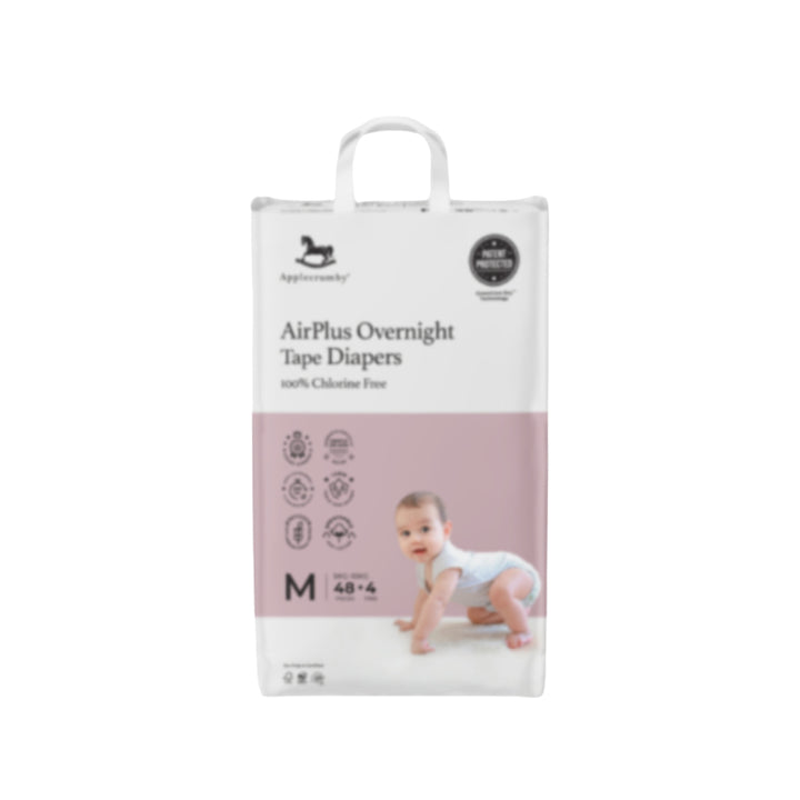 Applecrumby Airplus Overnight Tape Diapers M48 + 4 Mega