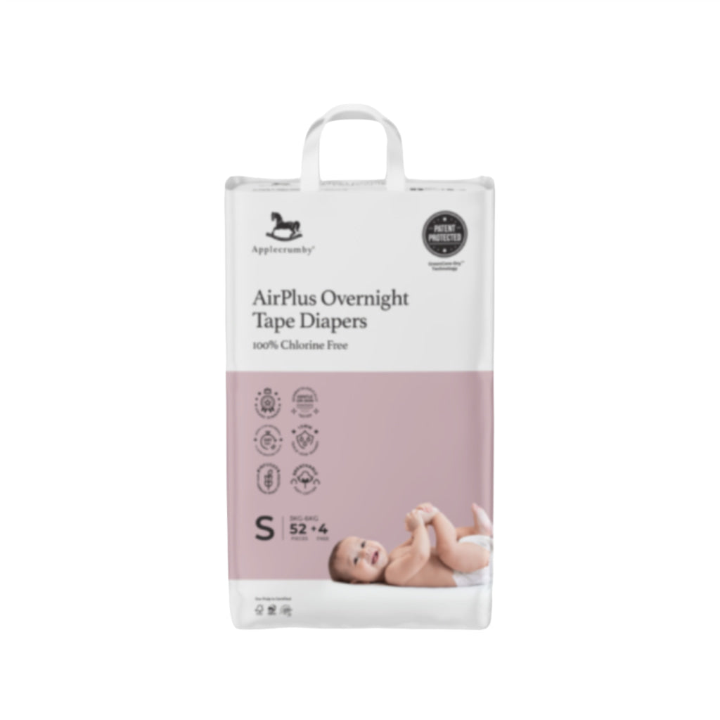 Applecrumby Airplus Overnight Tape Diapers S52 + 4 Mega