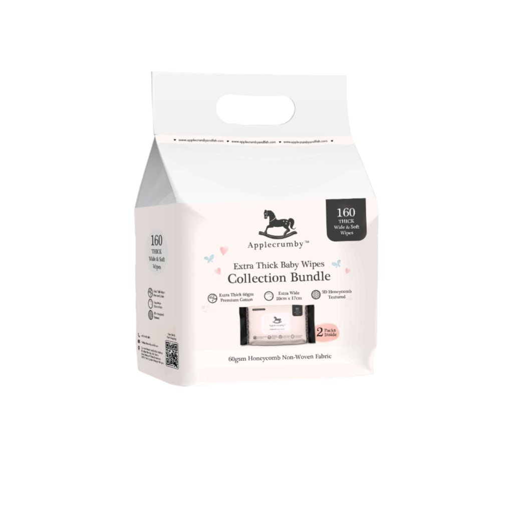 Applecrumby Extra Thick Honey Baby Wipes 80Sx2 Twin Pack