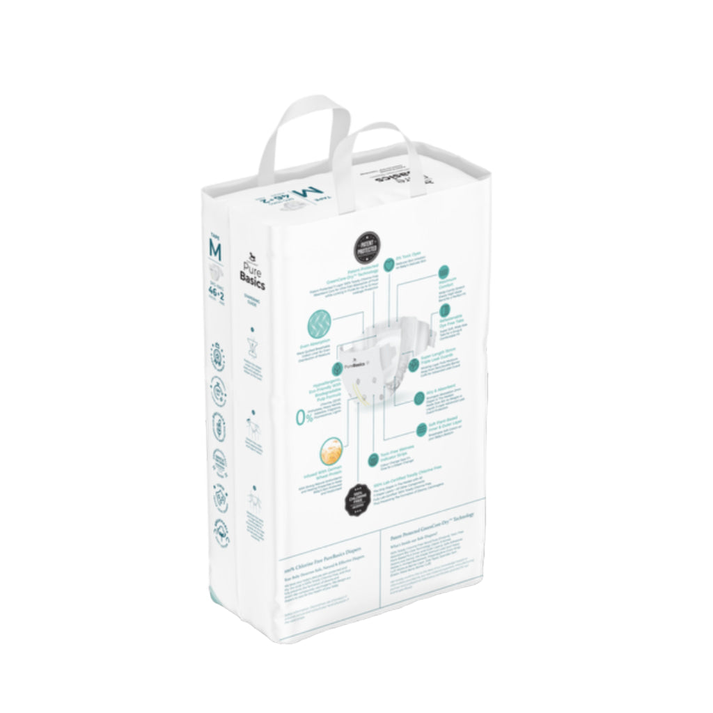 Applecrumby Purebasics Tape Diaper M46 + 2 - Baby & Kid