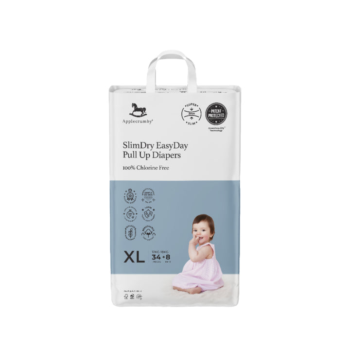 Applecrumby Slimdry Easyday Pull Up Diapers XL34 + 8 Mega