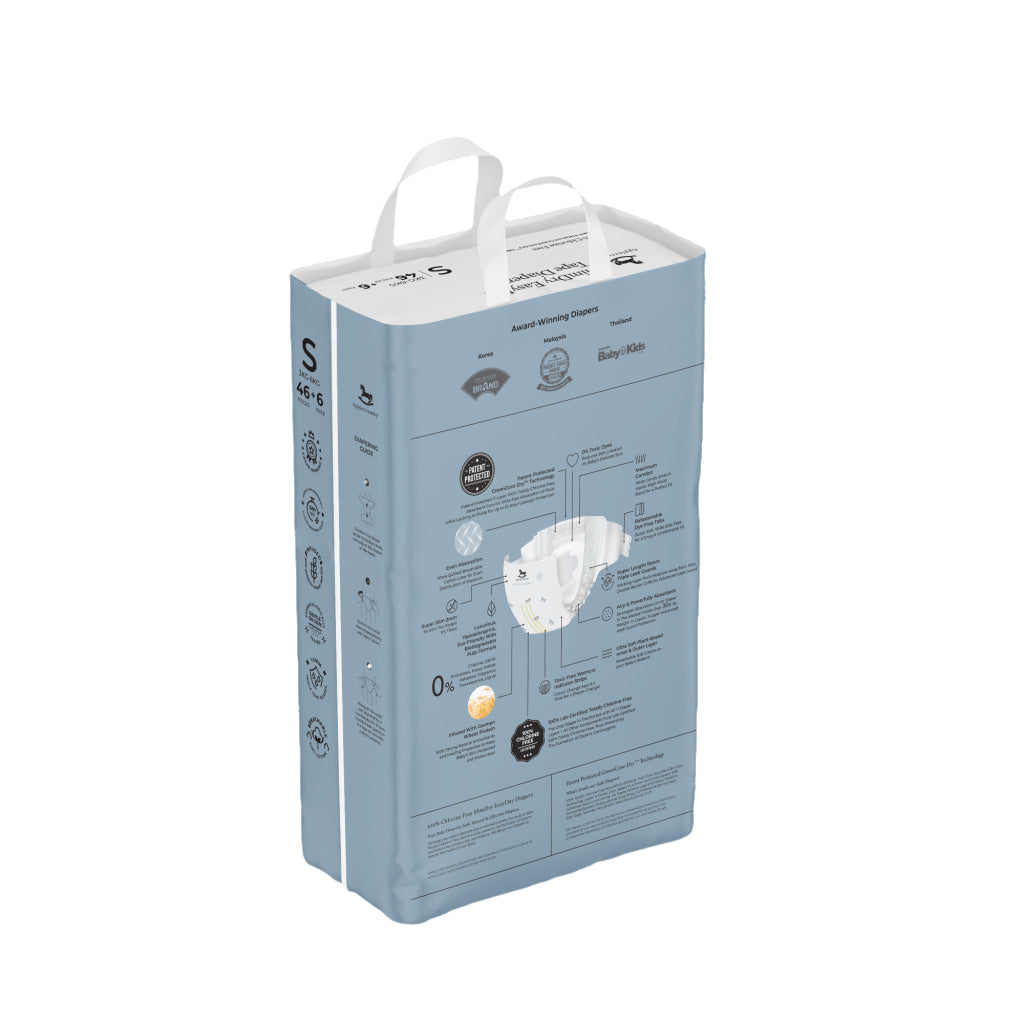 Applecrumby Slimdry Easyday Tape Diapers S46 + 6 Mega