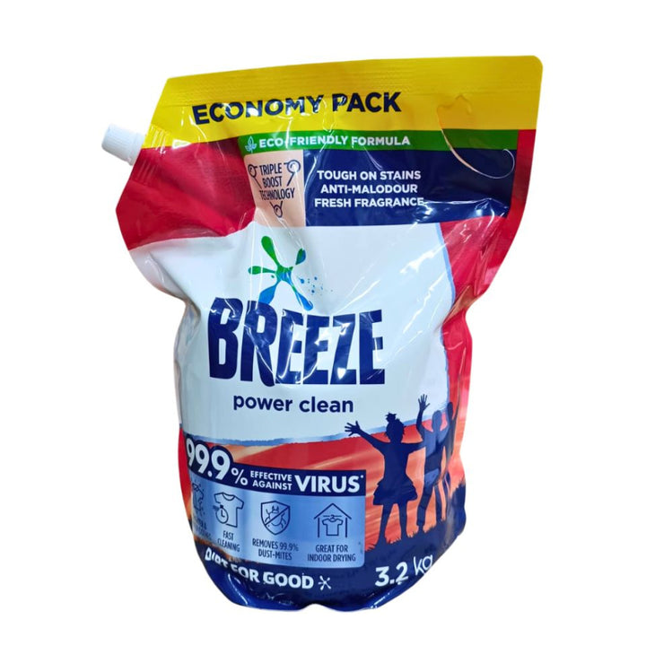 Breeze Liquid Power Clean Big Refill 3.2kg - Laundry