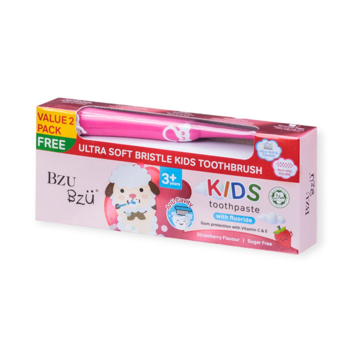 BzuBzu Kids Toothpaste Strawberry Bundle - Baby & Kid