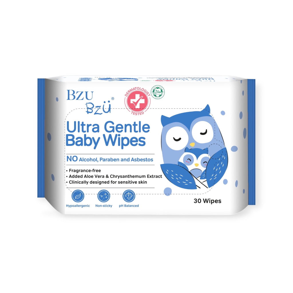BzuBzu Ultra Gentle Baby Wipes 30 Wipes - Baby & Kid