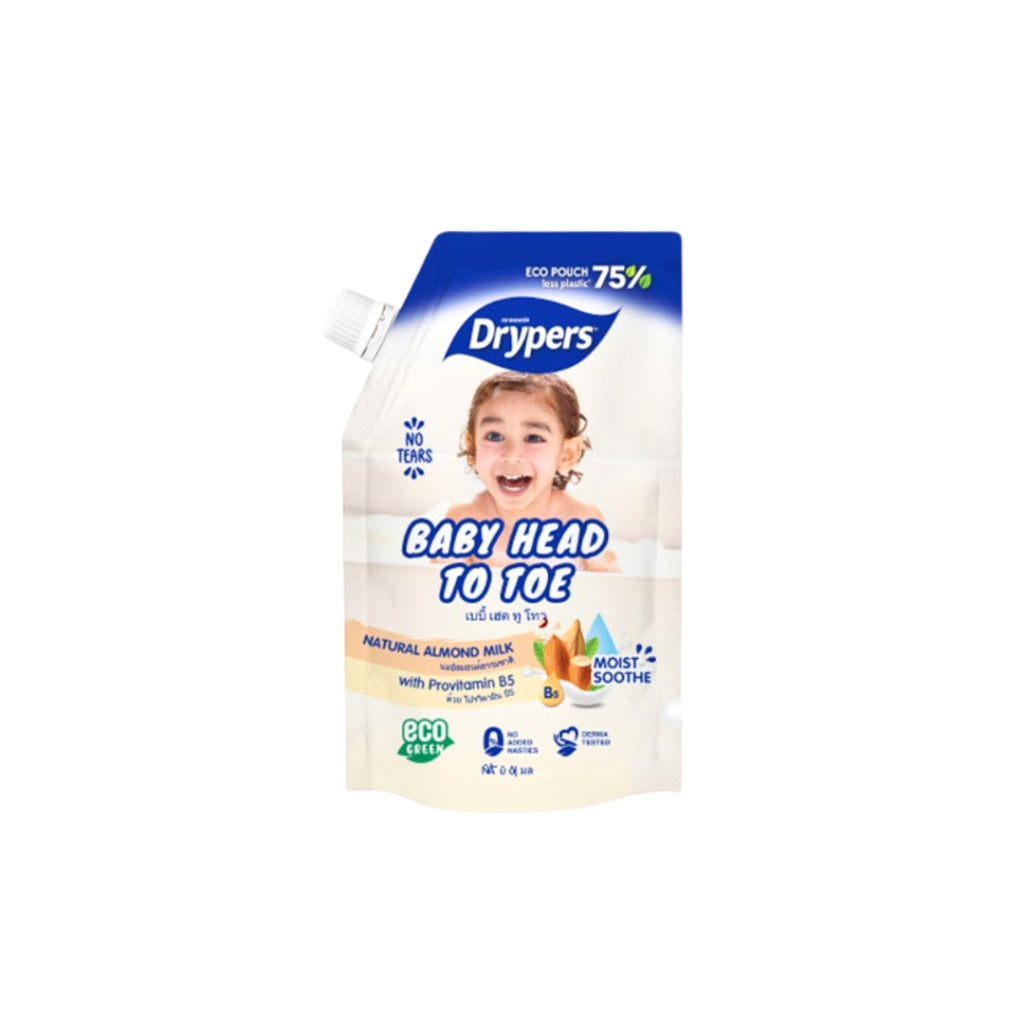 Drypers Baby Head to Toe 450ml Almond Milk - Baby & Kid