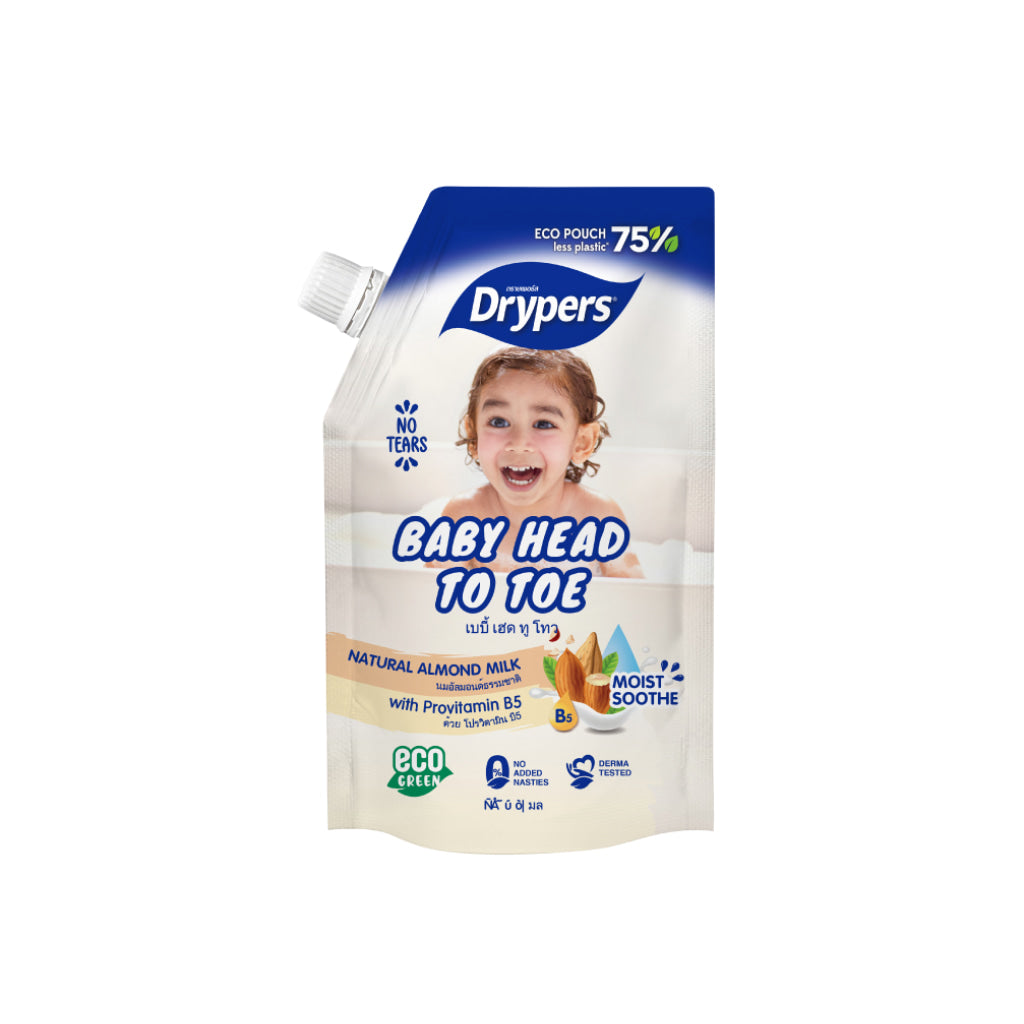 Drypers Baby Head to Toe 450ml Almond Milk - Baby & Kid