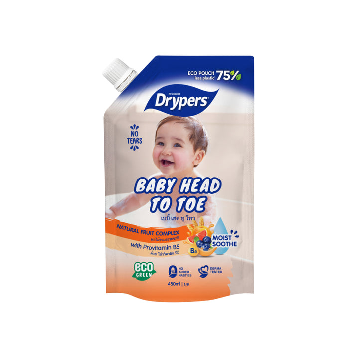 Drypers Baby Head to Toe 450ml Fruit - Baby & Kid - Body