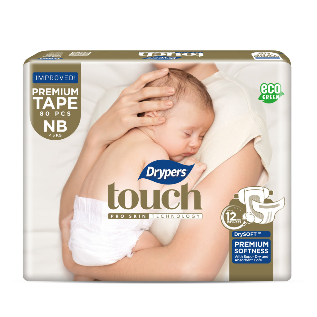 Drypers Touch NewBorn Mega 80s - Baby & Kid - Diapers