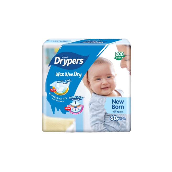 Drypers Wee Wee Dry NewBorn Jumbo 60s - Baby & Kid - Diapers