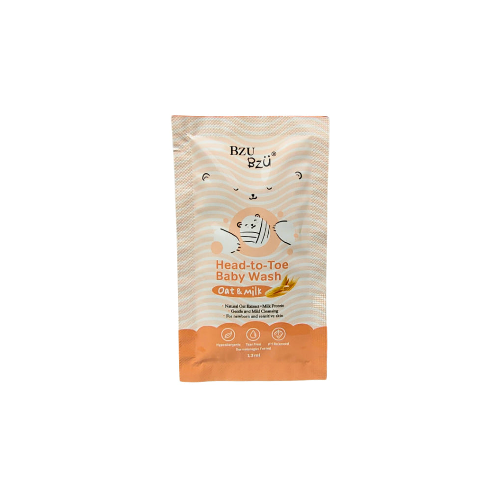 [GWP] BzuBzu Head-to-Toe Baby Wash Oat + Milk 13ml Trial