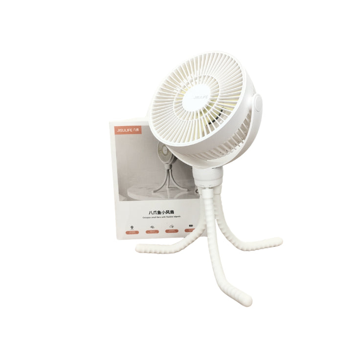 Jisulife Octopus Flexible Tripods Fan 4000 Mah White