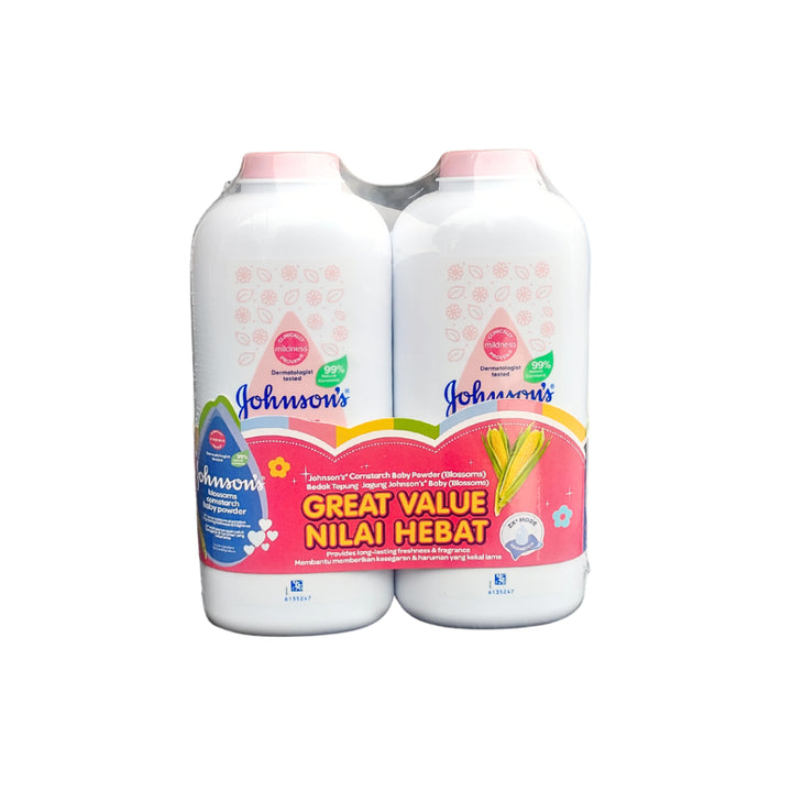 Johnsons Baby Blossoms Cornstarch Powder 500G Twin Pack