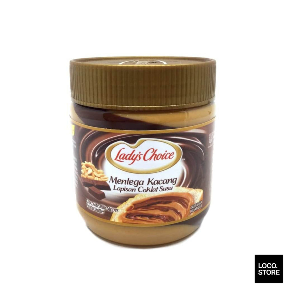 Ladys Choice Peanut Butter Chocolate Stripe 350g - Spreads &