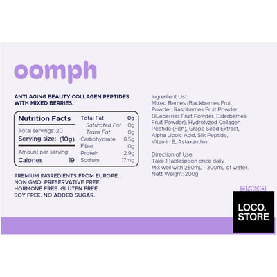 OOMPH Anti Aging Beauty Collagen Peptides with Mixed Berries