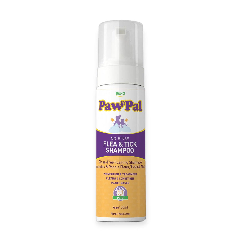 PawPal No-Rinse Flea & Tick Shampoo 150ml - Pet Supplies