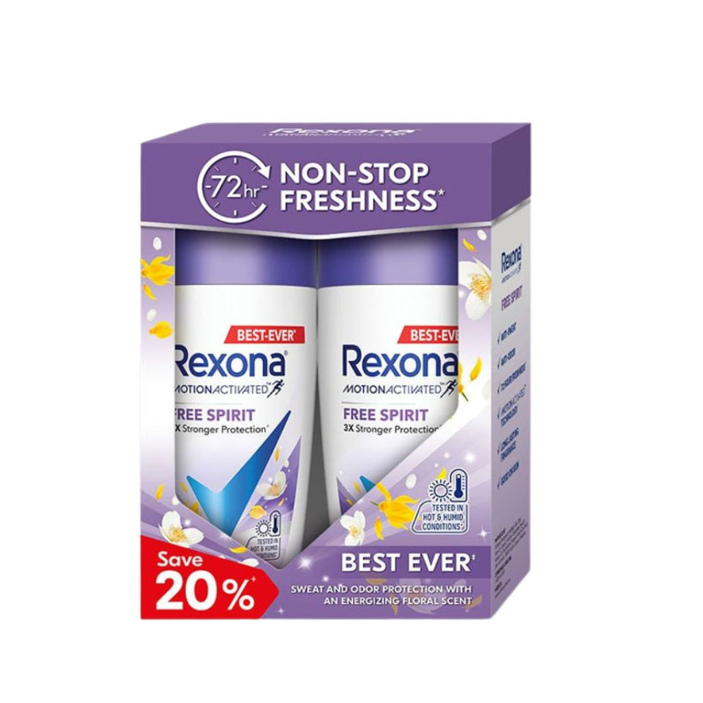 Rexona Roll-On Women - Free Spirit (Twin) 45ml X 2 - Bath &