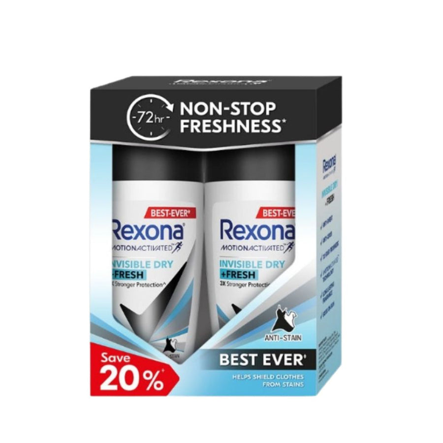 Rexona Roll-On Women - Invisible Dry (Twin) 45ml X 2 - Bath
