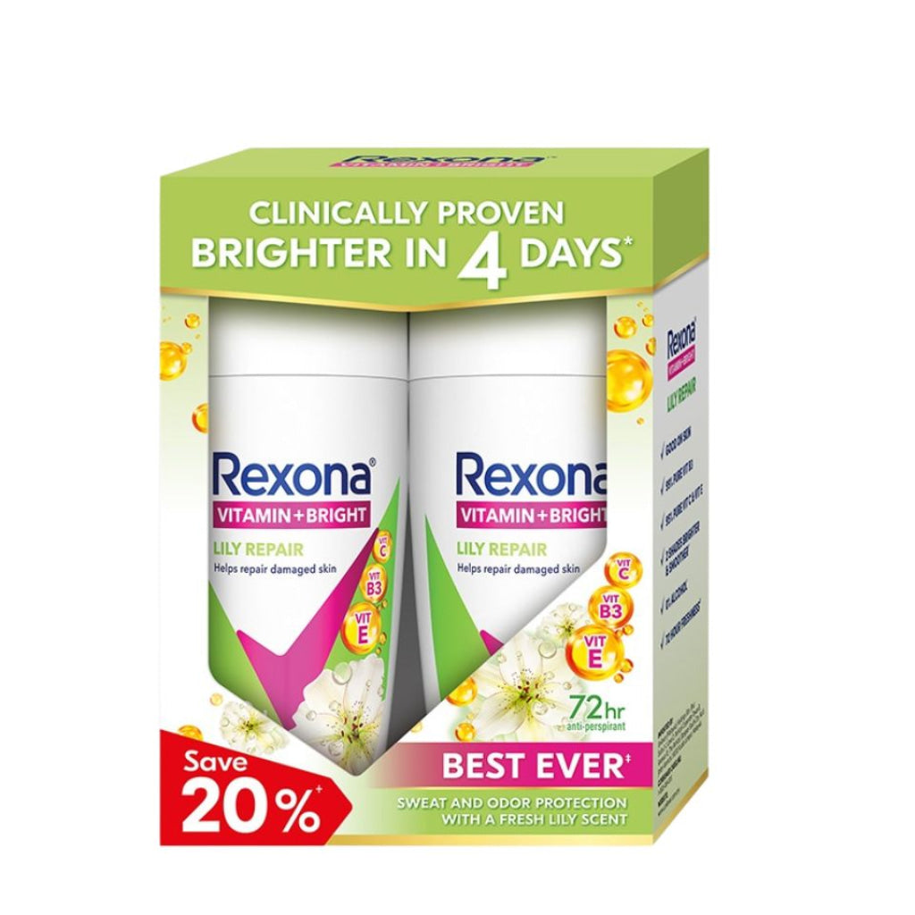 Rexona Roll-On Women - Lily Repair (Twin) 45ml X 2 - Bath &