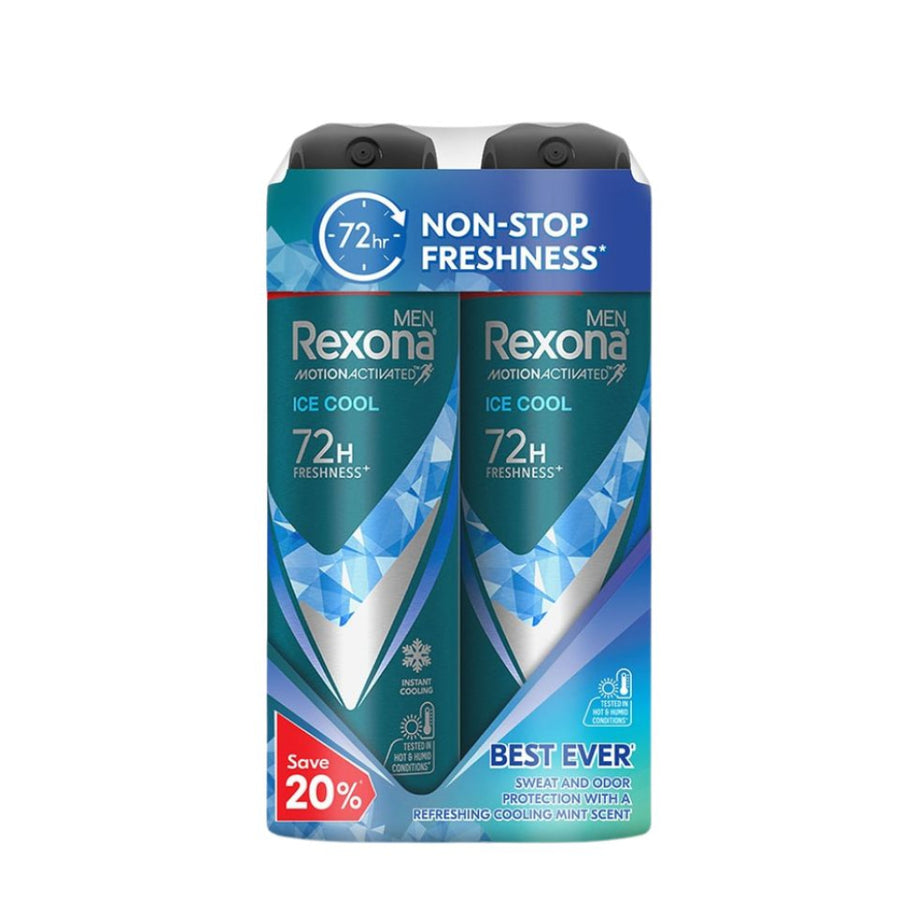 Rexona Spray Men - Ice Cool (Twin Pack) 135ml X 2 - Bath &