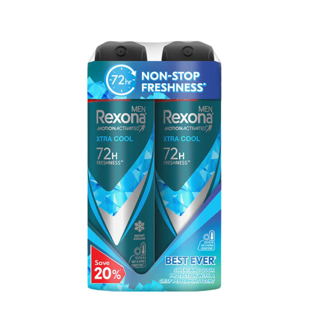 Rexona Spray Men - Xtra Cool (Twin Pack) 135ml X 2 - Bath &