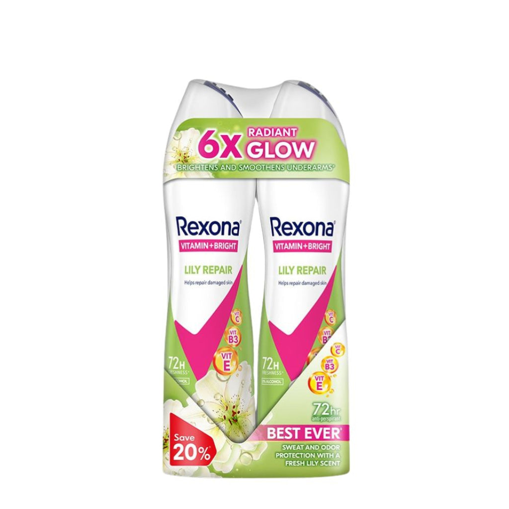 Rexona Spray Women - Lily Repair (Twin) 135ml X 2 - Bath &