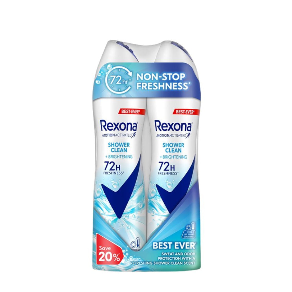 Rexona Spray Women - Shower Clean (Twin) 135ml X 2 - Bath &